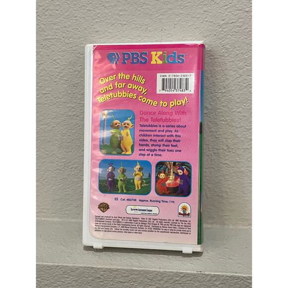 Teletubbies Dance With The Teletubbies VHS '97 Clamshell Case PBS Kids Preschool - Picture 3 of 4